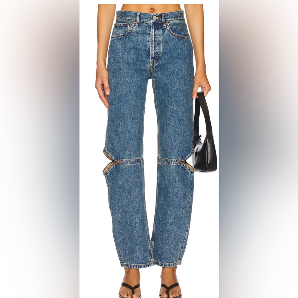 Women's Straight Leg Blue Jeans